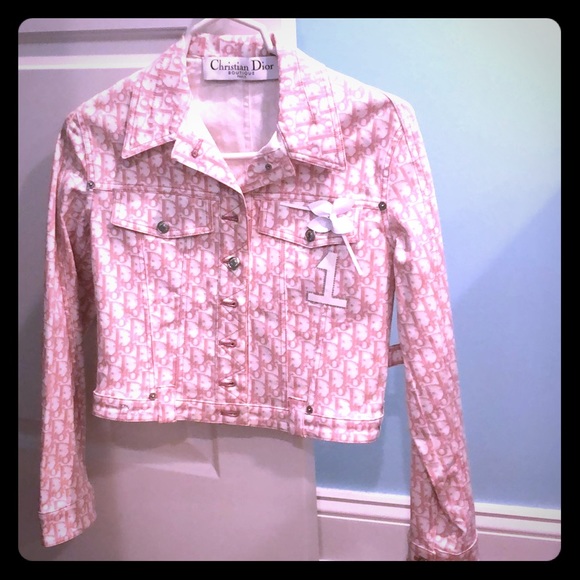 Authentic Dior pink white logo jacket size 4/36 - Picture 2 of 8